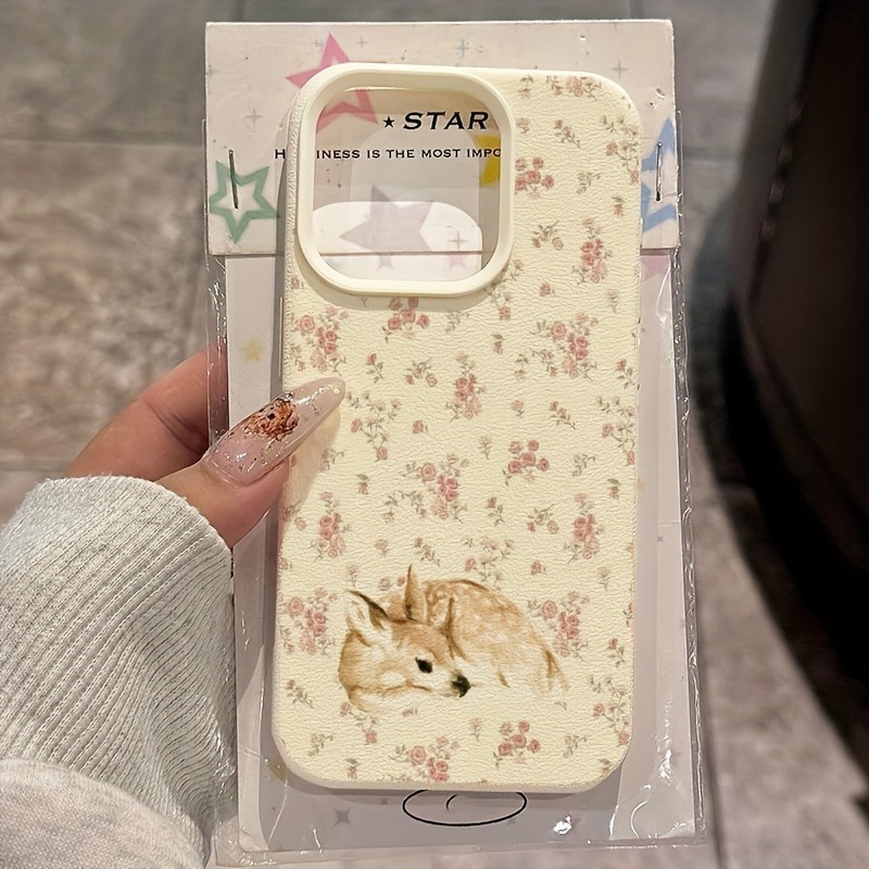 Phone Cases Xr Cute - Niedliches Hirsch-Design mit vollflächigem Blumenmuster Lichee