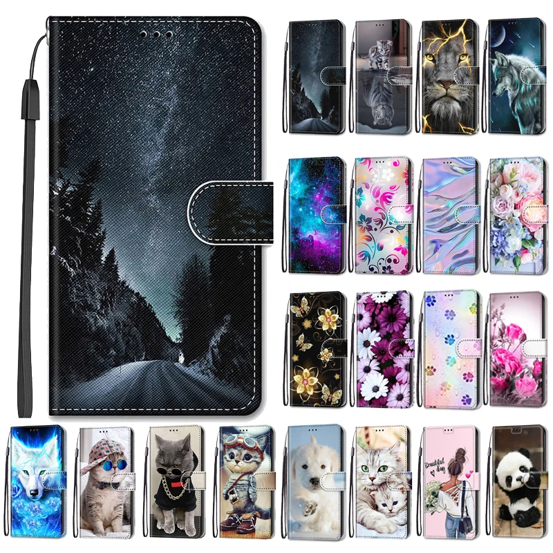 Phone Cases On Sale - Blumenmuster Flip Case für Samsung Galaxy