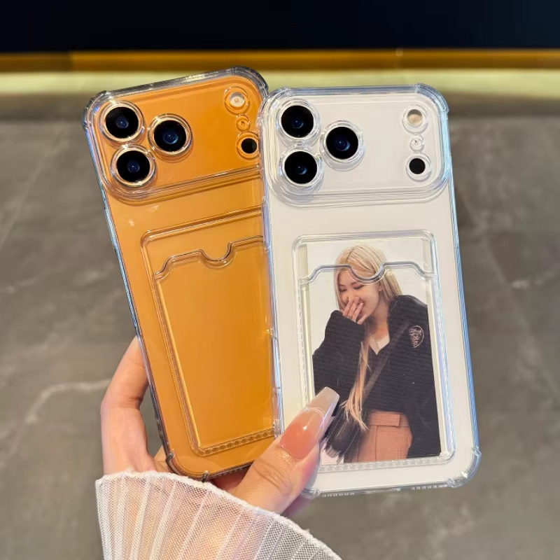 Phone Cases Quality - Transparente Kartenfach-Schutzhülle für iPhone 14 Plus