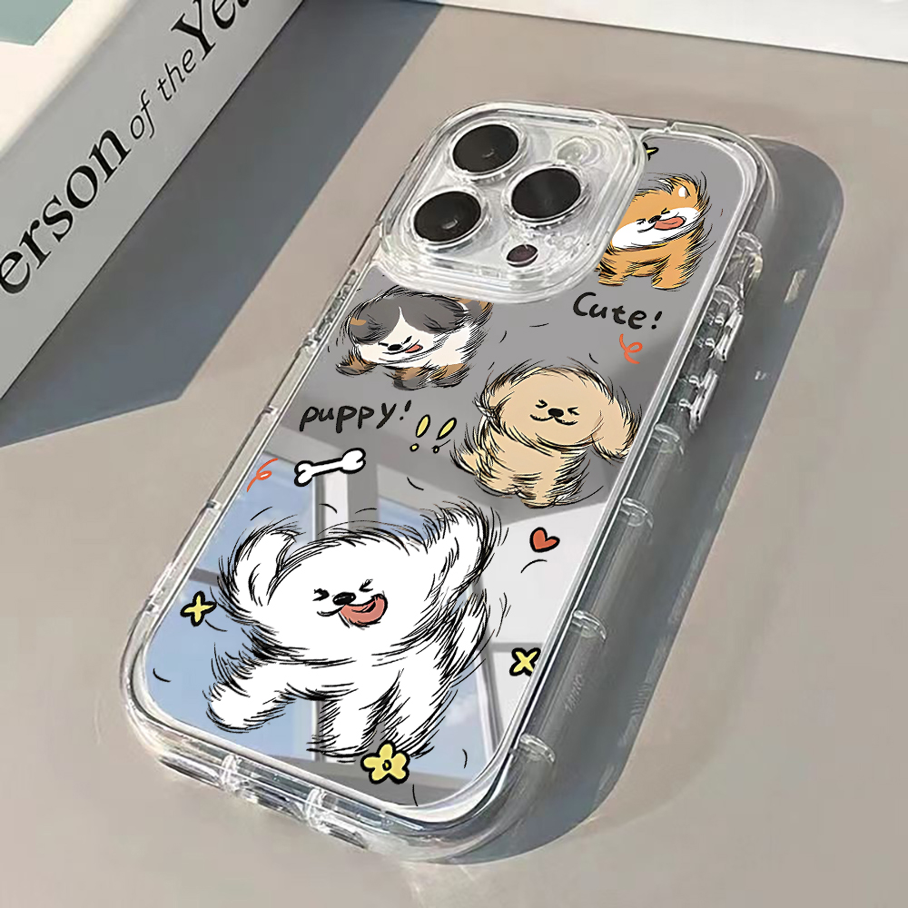 Phone Cases Xr Cute - Niedliche Laufende Hunde Spiegel-Handyhülle für iPhone