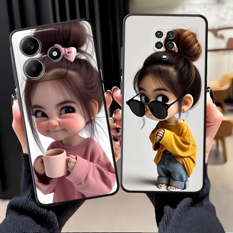 Phone Cases For Girls - Cartoon-Mädchen-Muster Handyhülle für Xiaomi Redmi Note