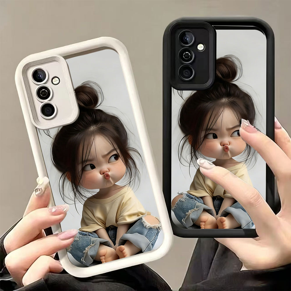 Phone Cases For Girls - Meatball Head Girl Silikon Stoßfeste Handyhülle