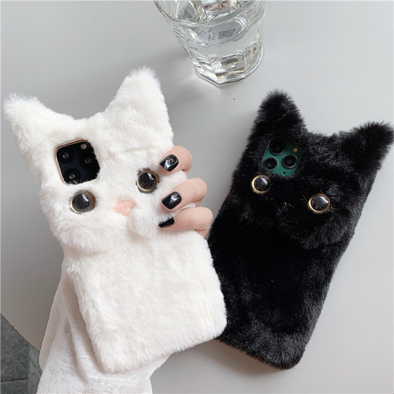 3D Niedliche Cartoon-Katze Plü – Phone Cases Iphone 16 Pro Bewertung und Preis