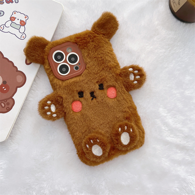 Koreanische 3D Cartoon Bär Fla – Phone Cases Iphone 16 Pro Bewertung und Preis