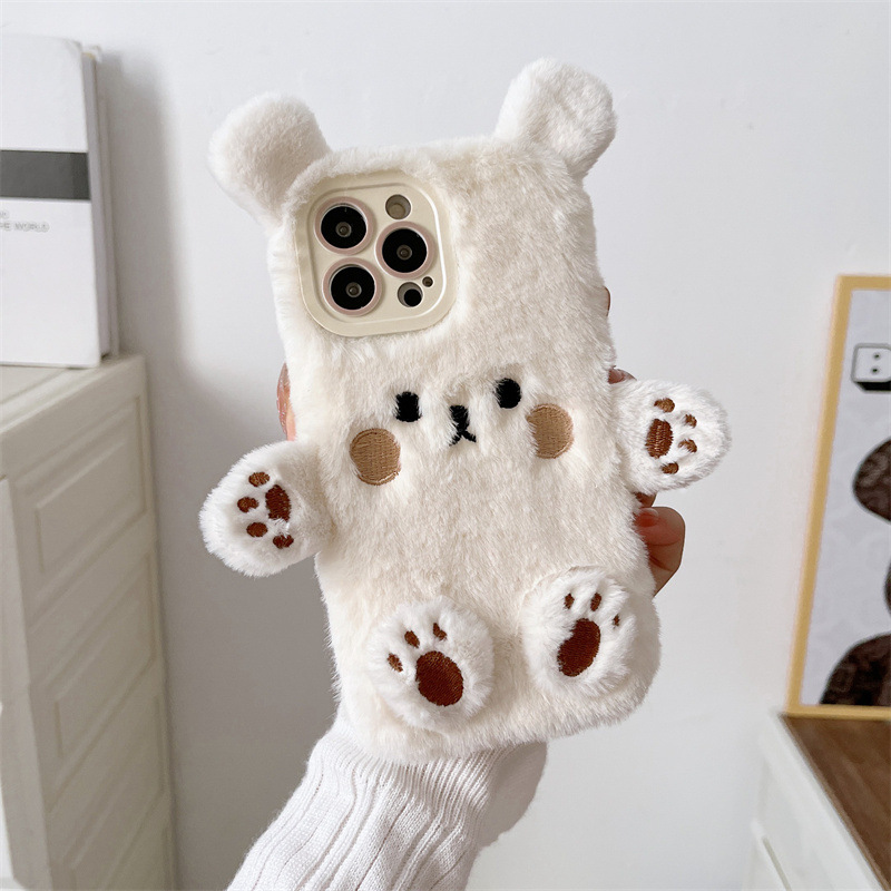 Koreanische 3D Cartoon Bär Fla – Phone Cases Iphone 16 Pro Bewertung und Preis