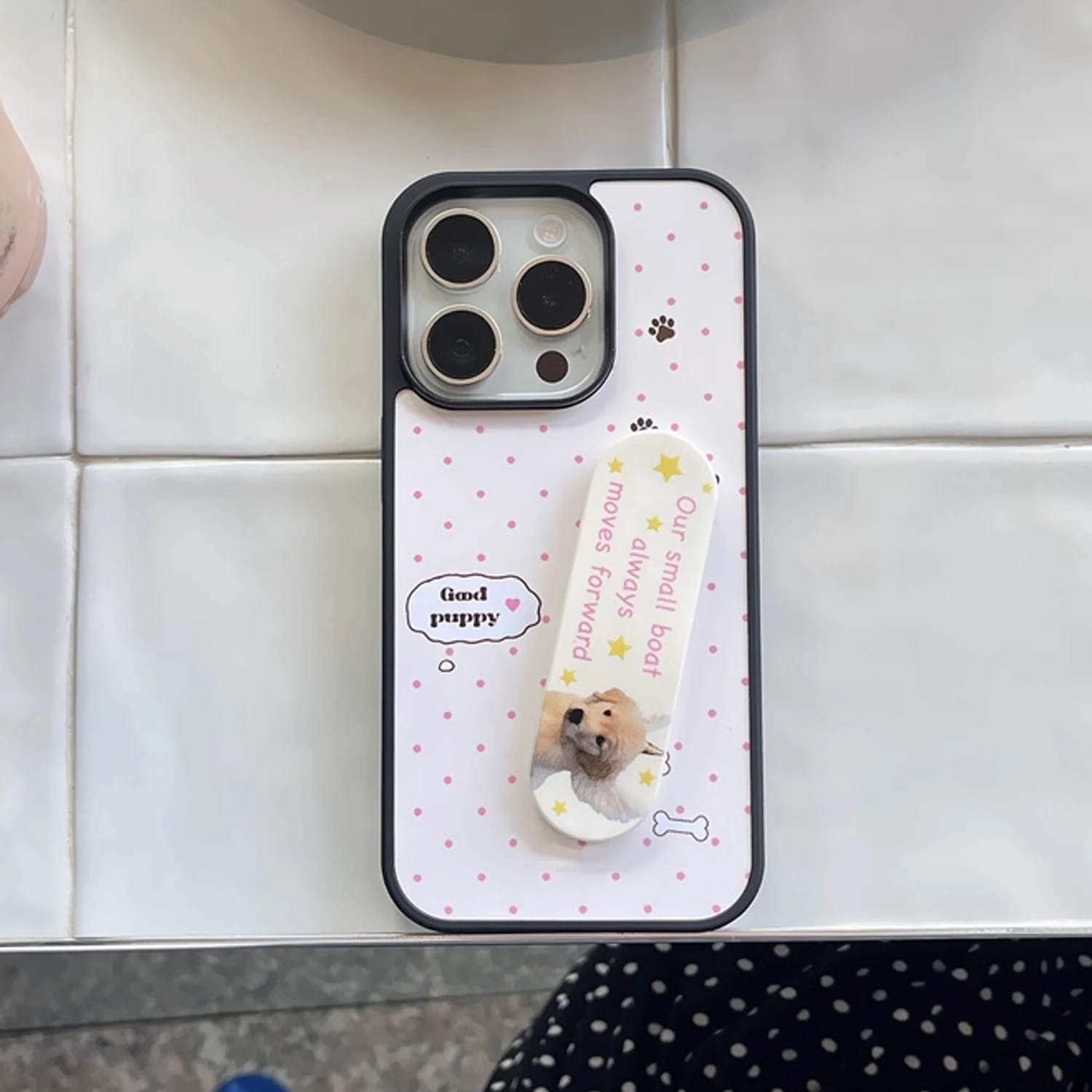 INS Pink Wave Point Good Puppy – Phone Cases With Stand Bewertung und Preis