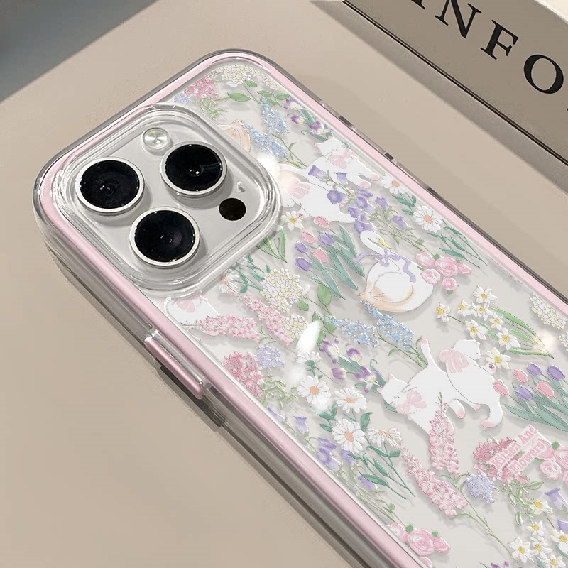Niedliche Blumen-Katzen-Schwan – Phone Cases Xr Cute Bewertung und Preis